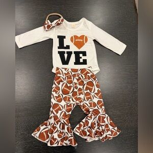 Football Love Outfit with Headband 🏈